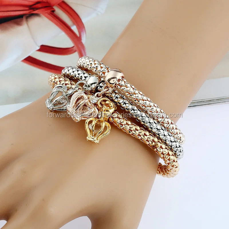 

wholesale delicate trichromatic multilayer corn chain bracelets