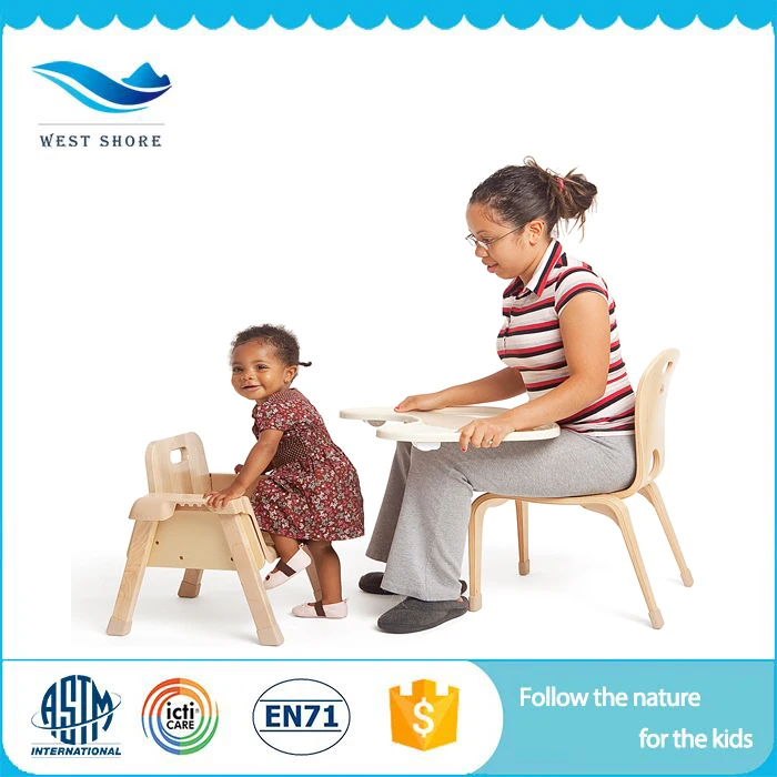 High Density Ecofriendly Kindergarten Children Wooden Seating Chair