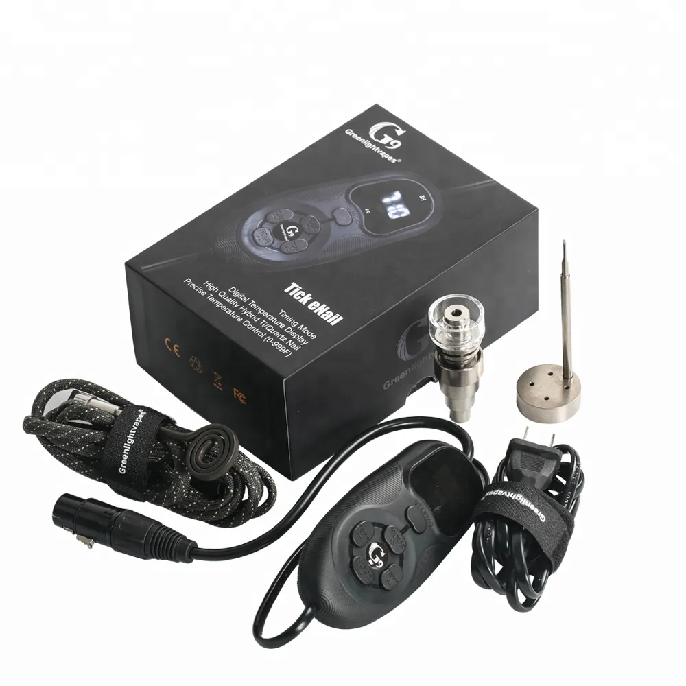 

G9 portable dabber herbal vaporizer ecig 10mm electronic banger quartz coil dab rig mini tick enail kits, Black