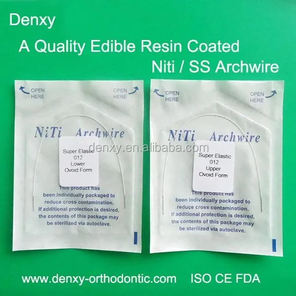 
Denxy Orthodontics Dental Colored Niti Arch Wires Super Elastic 