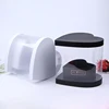 Creative Clear Plastic Preserved Rose Pink Decorative Love Heart Shape Flower Box With Hat