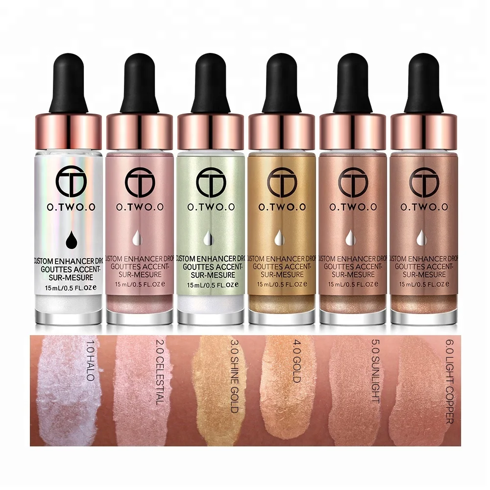 

O.TWO.O Face Makeup Lips Eyes Shimmer Liquid Highlighter, 6 colors