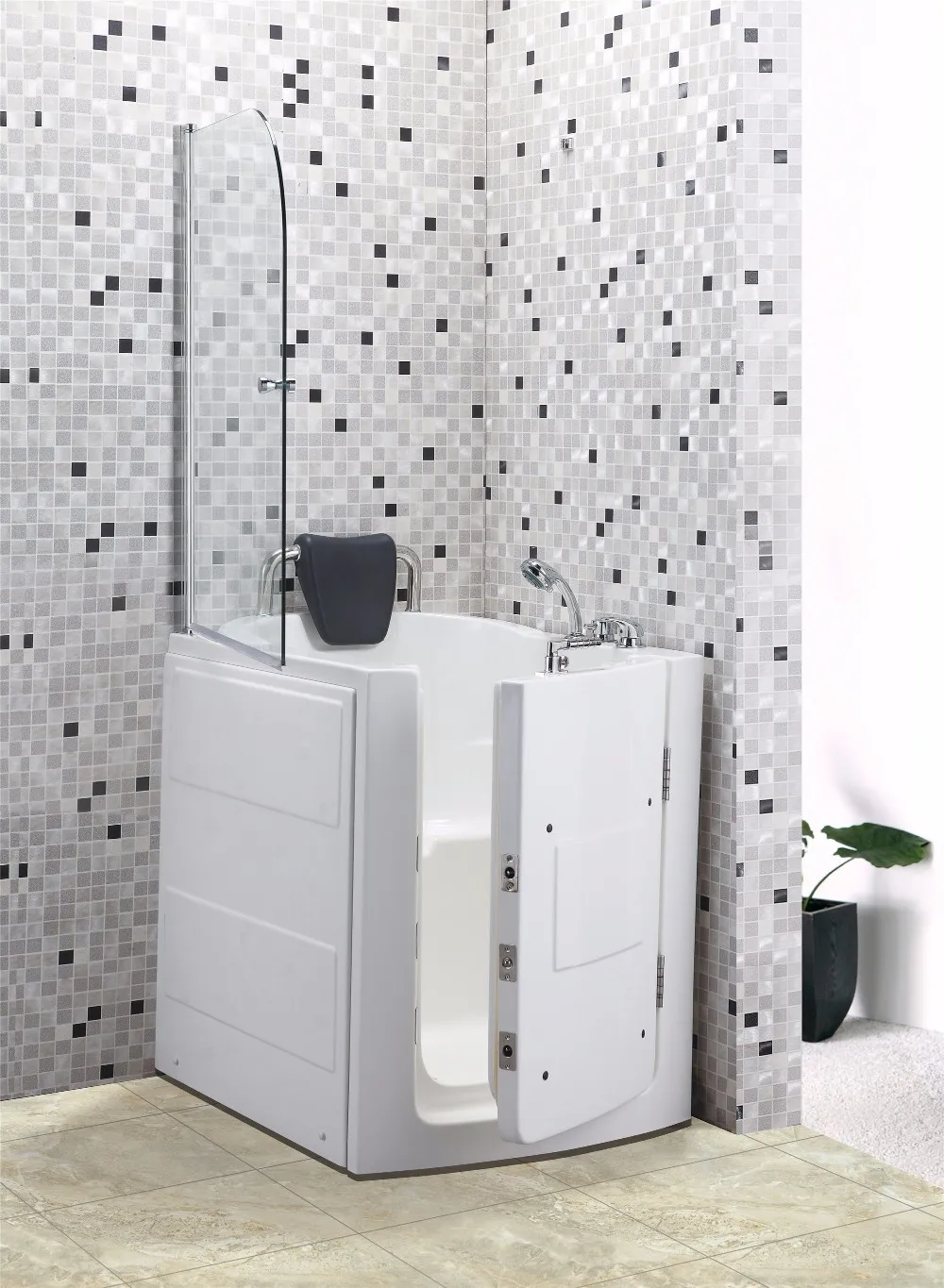 产品说明 joyee 步骤在浴缸淋浴组合残疾人无障碍浴缸为老人 大小