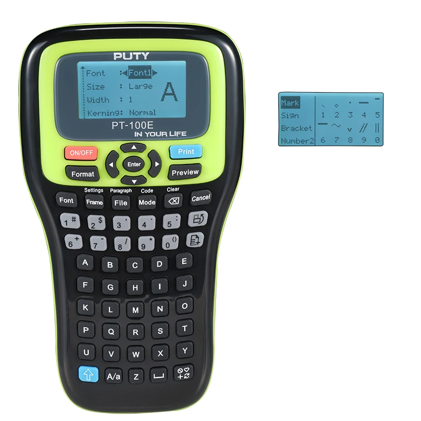 

PUTY handheld label maker PT-100E best handheld industrial label printer for cable tube