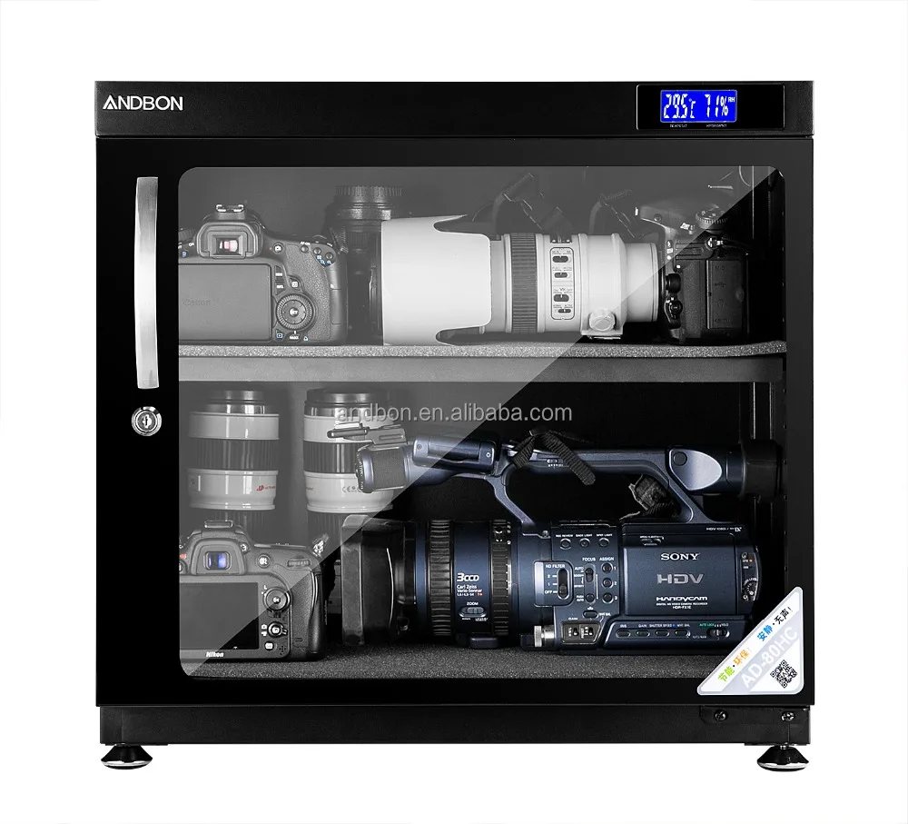 
80L Automatic Dehumidification LED Digital Display Dry cabinet for Lens Camera 