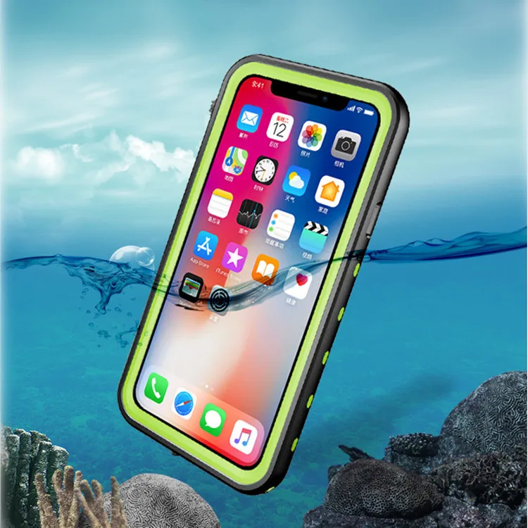 Manufacture custom IP68 cell phone covers waterproof mobile phone case for iphone X XS