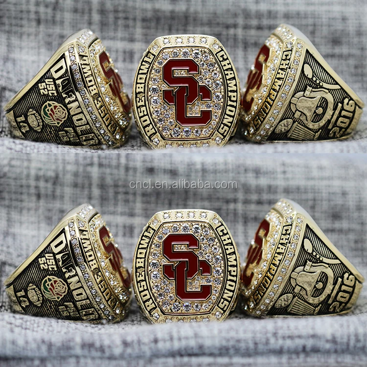 2016 custom replica football cheap plastic ROSE BOWL USC championship ring