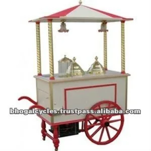 wooden ice cream trolley