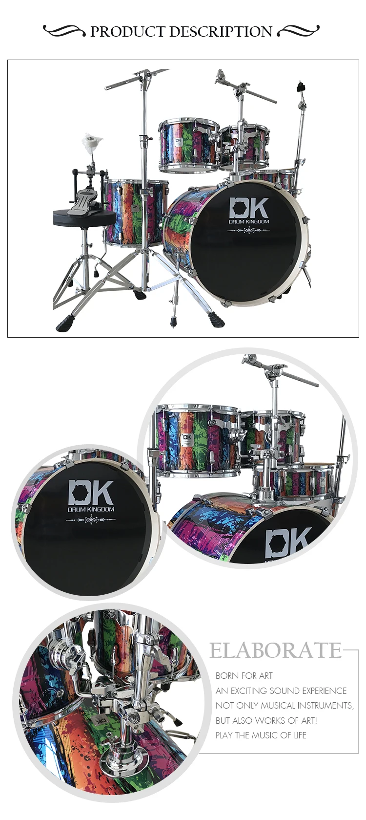 Customized Supplier Full Size Professional Percussion Plus Drum Sets For Sale Buy Full Size
