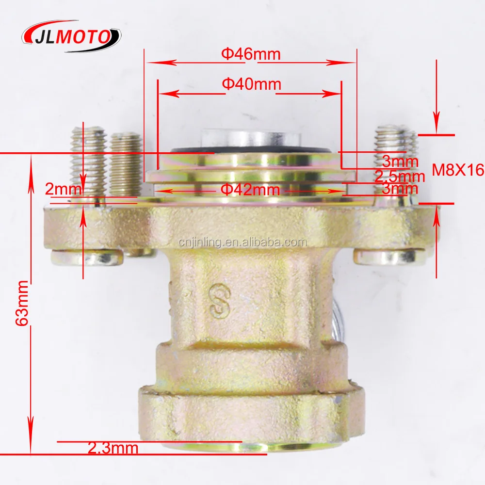 310mm Steering Knuckle Strut Spindle With Front Wheel Hub Fit For 110cc