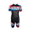 sublimation printed custom design short sleeve conjoined ice tights speed skating skin suit