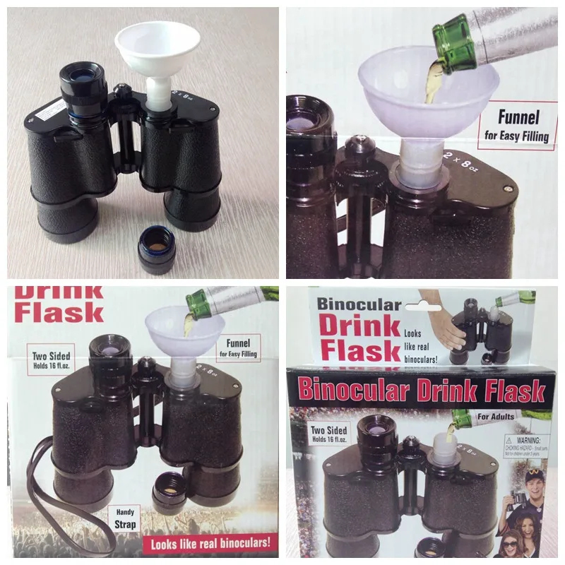 Double Sided Binocular Drink Flask Looks Like A Real Binoculars Buy Double Sided Binocular