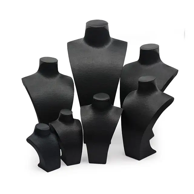 

New Style Black Eco-Friendly Fashion Necklace Bust Display Jewelry Displays For Sale