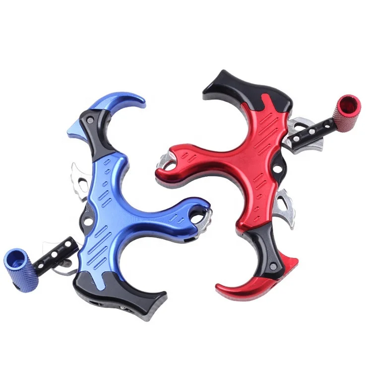 

H-J473 Outdoor 4 Finger Grip Archery Bow Release Aid for Compound Bow for Hunting Shooting, 2 colors