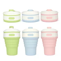 

Custom12oz Collapsible Folding Water Drinking Tumbler Silicone Foldable Travel Coffee Tumbler