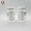 New item 150cc clear Acrylic capsule bottle square pill bottle medicine Double wall bottle JLR003# for Pharmaceutical usage