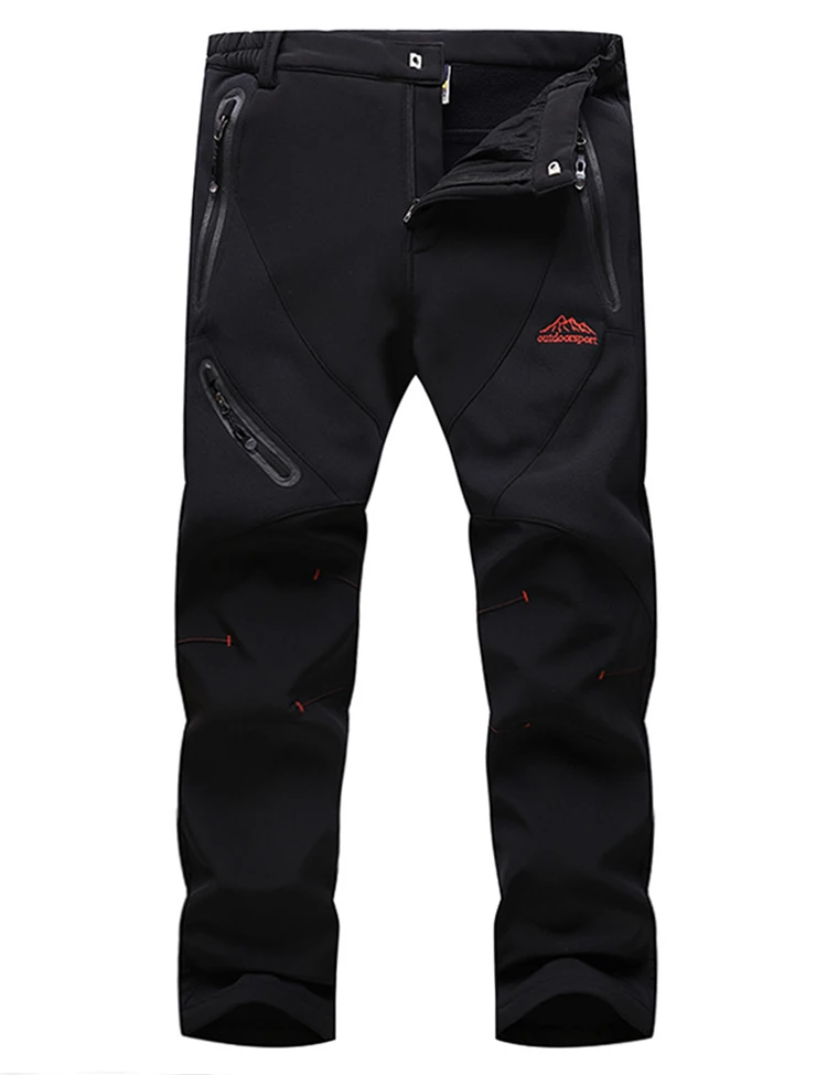 Men Sports Outdoor Fleece Windproof Thermal Mountain Camping Trousers