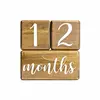 Milestone Age Blocks Solid Wood Baby Photo Boys Girls Educational Play Toy Game