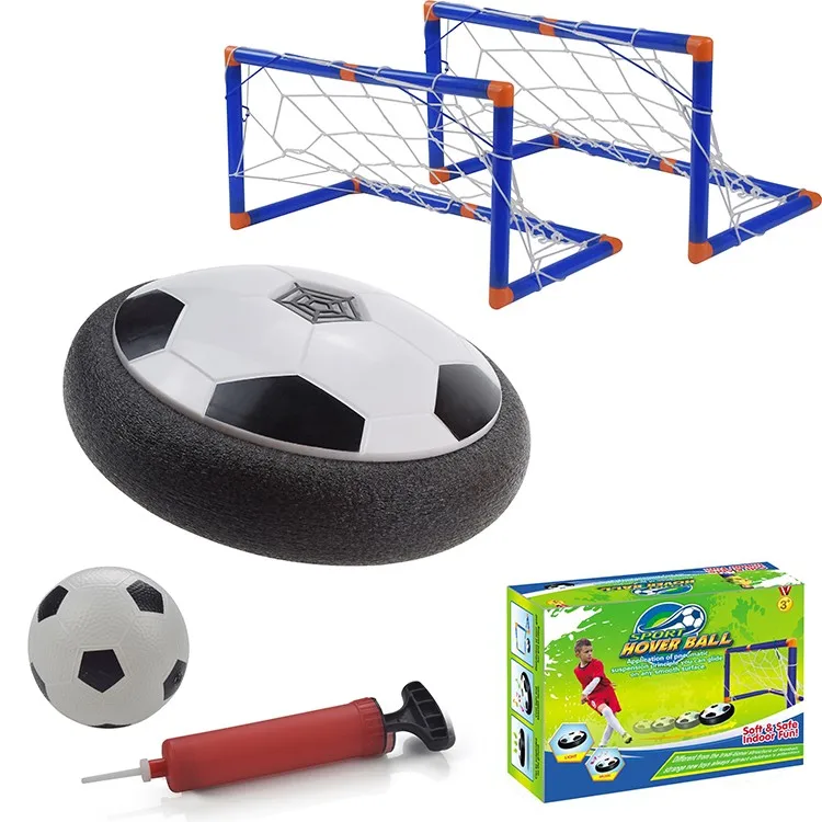 

Air Power Hover Soccer Football Disk Toy Children Indoor USB Charging Operated Suspended Floating Football with Goal Net Set 100
