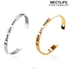 MECYLIFE I Love You More Bracelet Bangles Rngraving Stainless teel Bangle