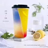 August New Product PP Split Cup Plastic Party Twin Cup with Lid