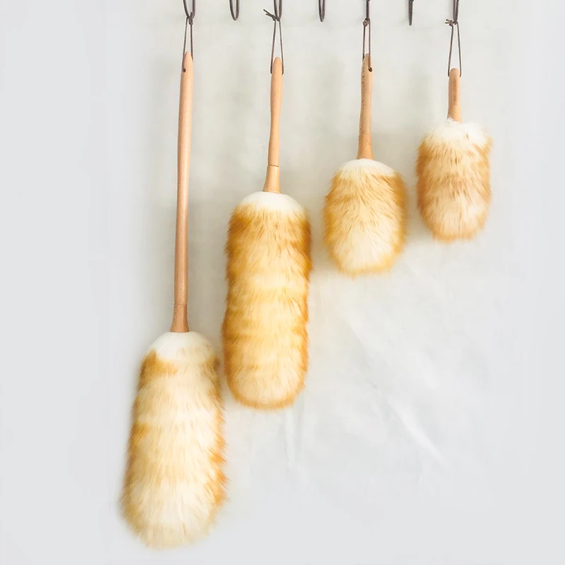 

High quality soft wool duster car cleaning duster household duster with wood handle