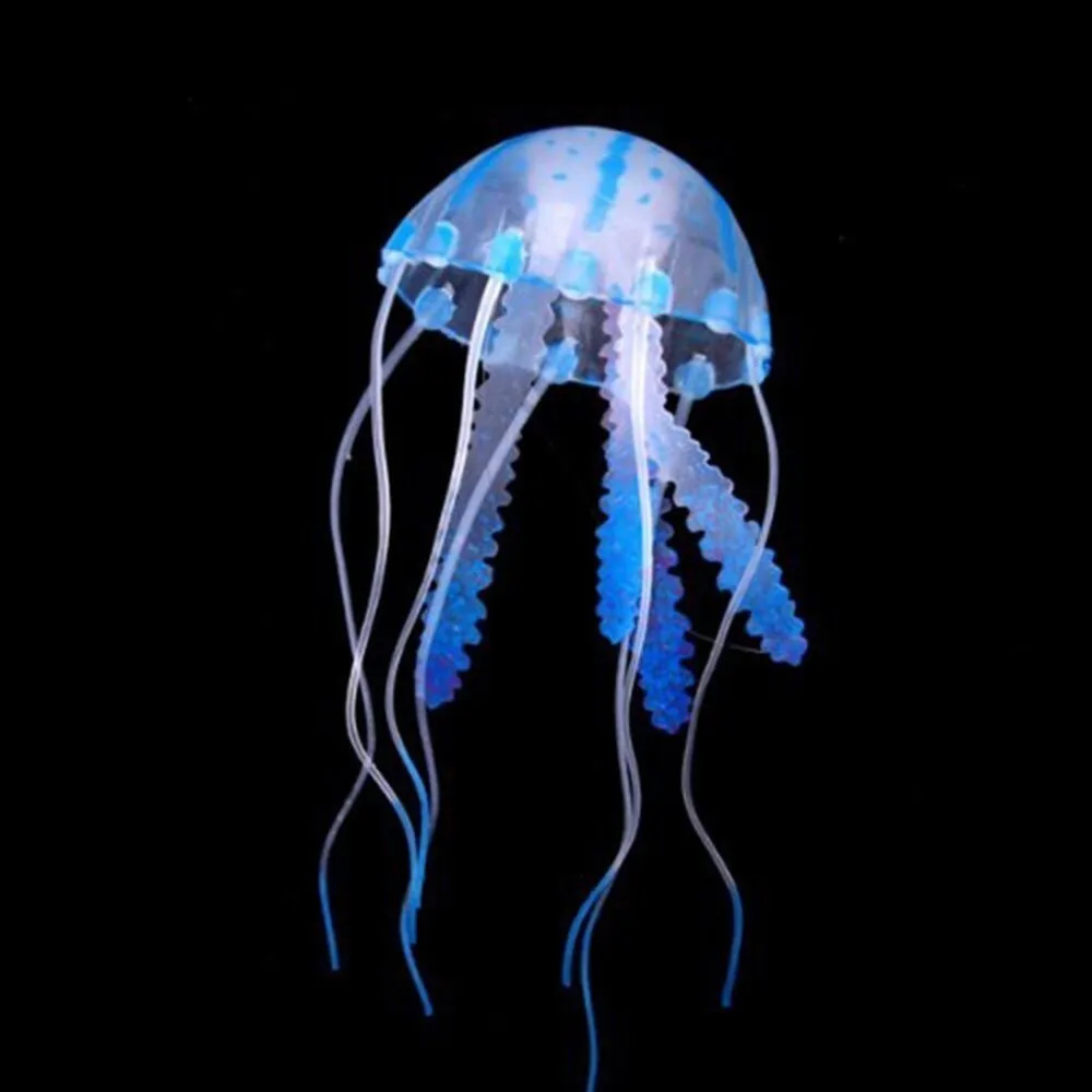 Glowing Effect Artificial Fake Jellyfish For Fish Tank Decoration ...