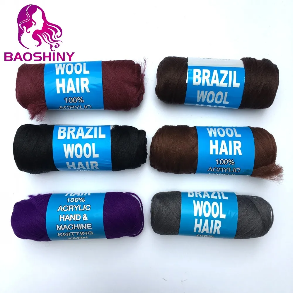 Wholesale Brazilian Wool Hair Acrylic Hand And Machine Knitting Blended Yarn Scale Hair 70g 