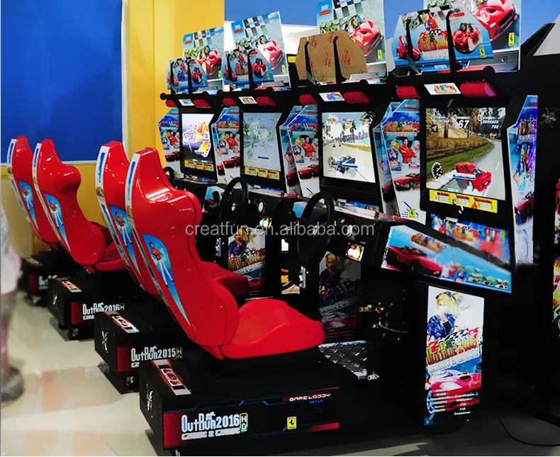 Factory price indoor coin operated video exciting racing machine arcade games car race game