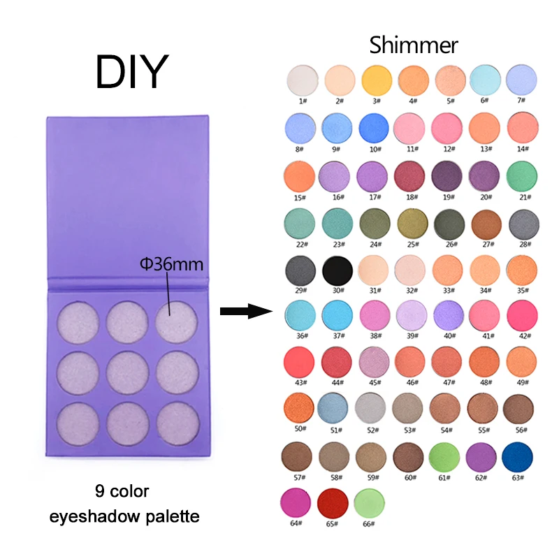 

Private Label 9 Colors Eyeshadow Palettes pigment powder pressed Eyeshadow