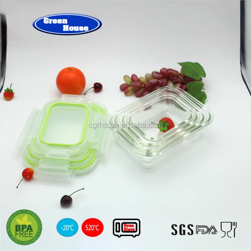 
2018 High Quality Borosilicate Glass Round Storage Takeaway Food Containers 