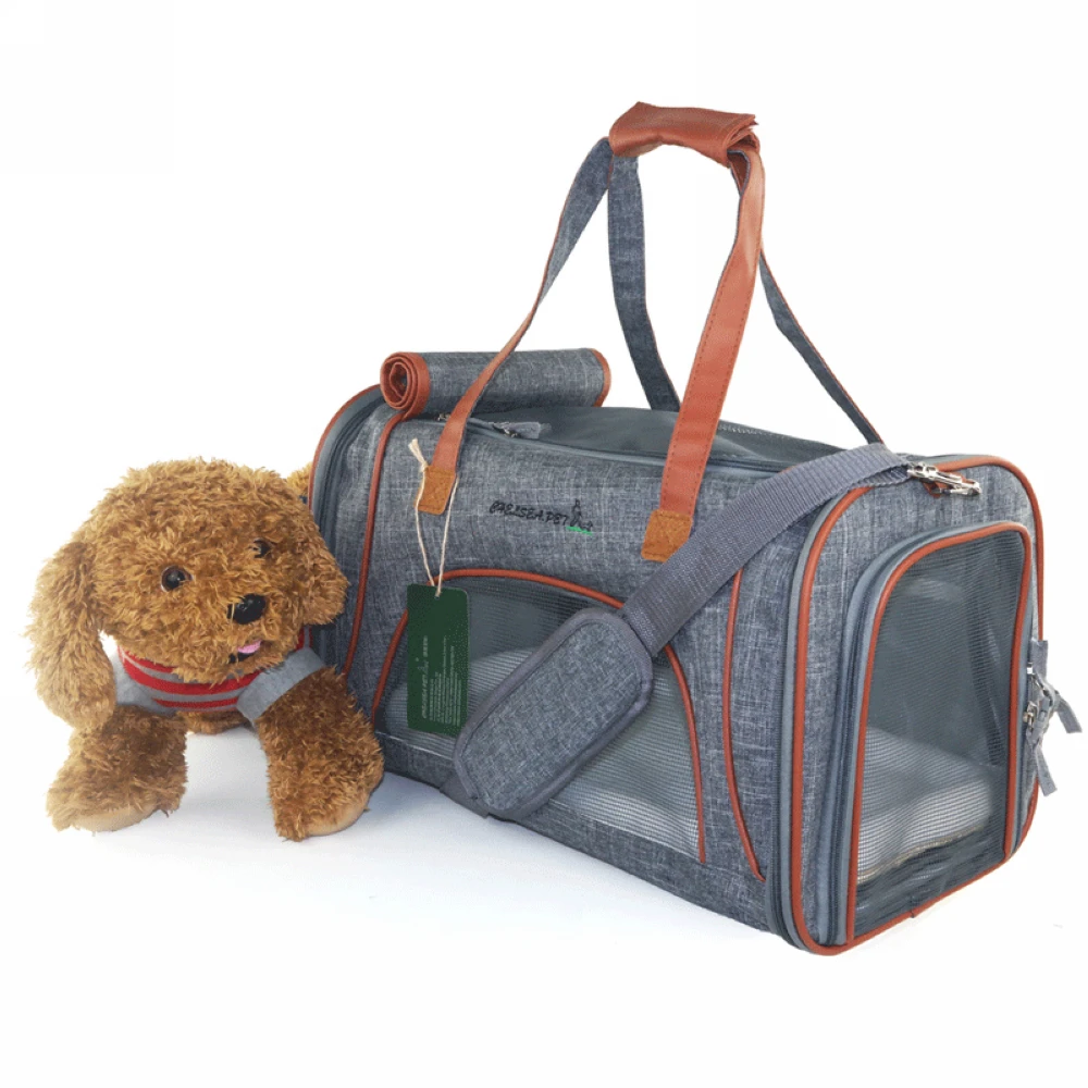

Custom Various Color Airline Approved Pet Cat Carrier Bag Dog Rabbit House Cage, Pink;blue;grey;beige or customised