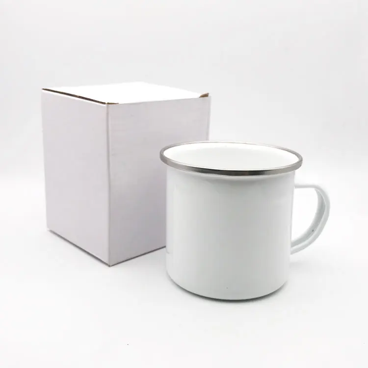 

New Customized Sublimation Blank Metal Enamelled Mug with Coating