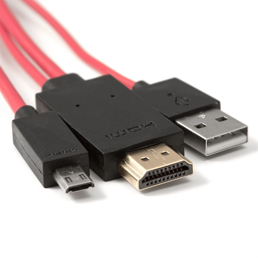 

Micro USB to HDMI Cable Adapter HDTV for All Devices, Black, red, white, multicolor