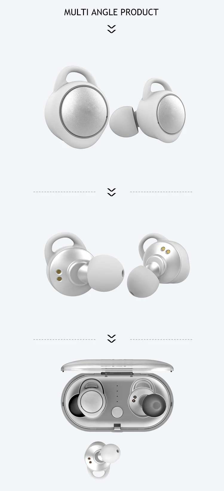 2019 TWS blue-tooth earphone 5.0 wireless earbuds headphone touch control with charging ccse TWS02 - ANKUX.COM