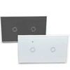 2018 T1 2Gang US Standard Capacitive Touch Switch Remote Control SMART Wall Switch Panel Light Switch 110-240V 433MHz/WIFI