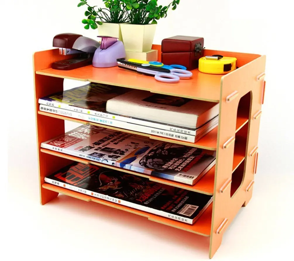 Letter Tray 8 Slots Menu Life Decorative Wooden File Cabinet