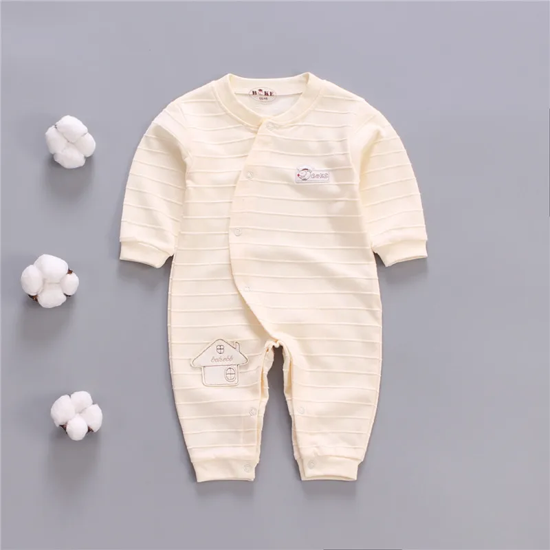 

BibiCola baby pajamas rompers newborn baby clothes long sleeve underwear cotton costume boys girls jumpsuit rompers, Picture color