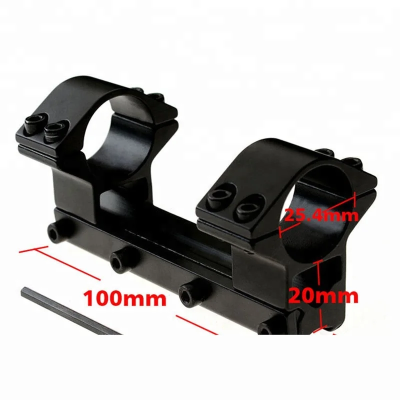 

25.4mm Rifle Scope Dual Ring Dovetail Long Rail Laser Mount Adapter
