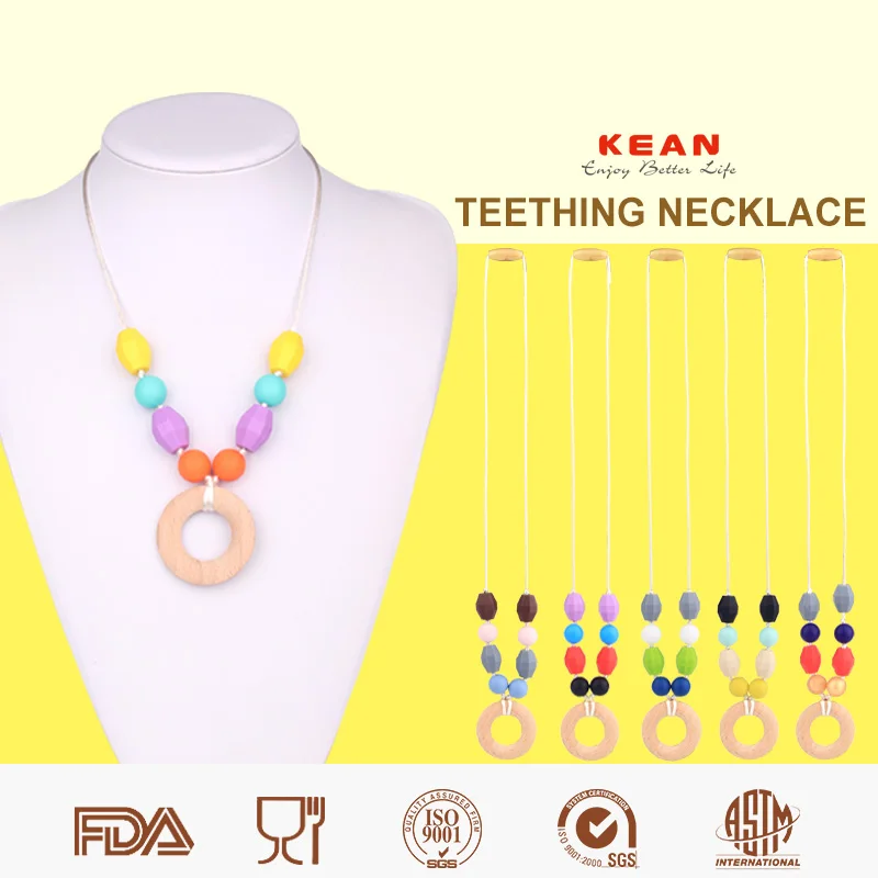 rubber teething necklace