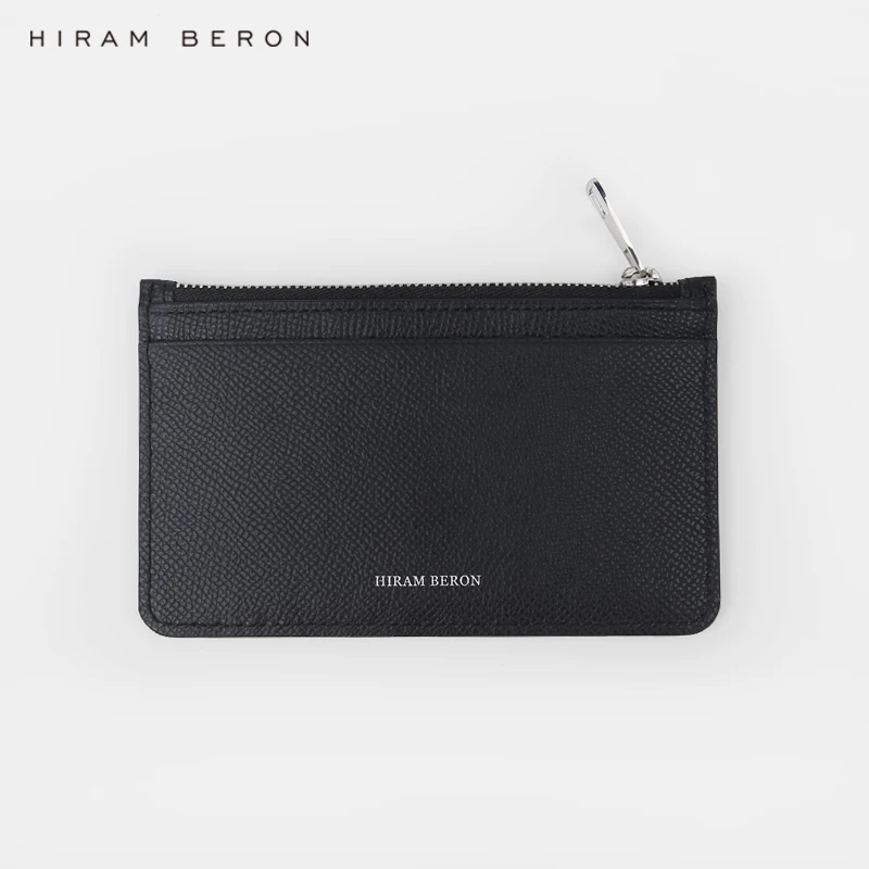 

Hiram Beron Mens Leather Wallets with zipper premium quality slim wallet custom brand