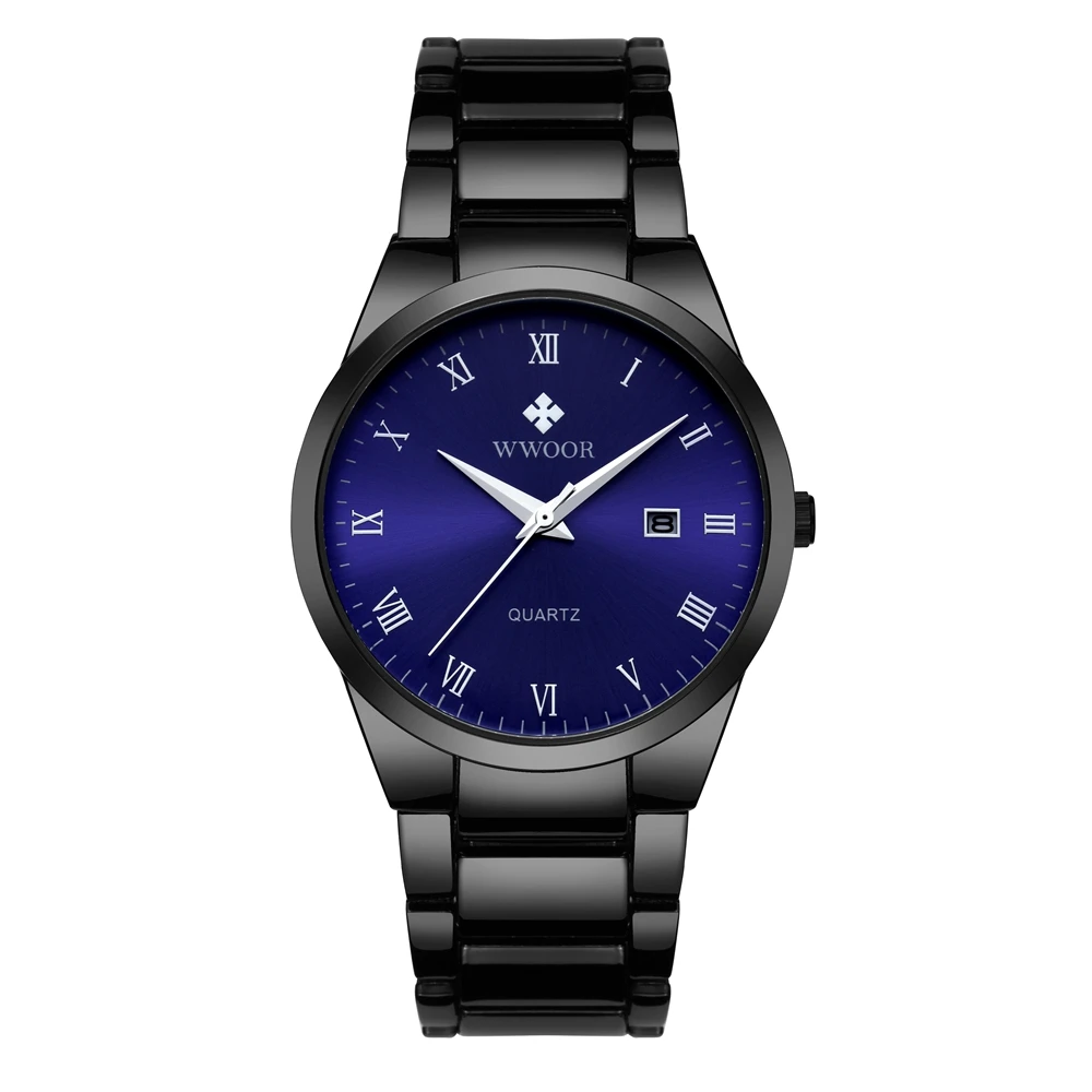 

WWOOR 8830 Men's Fashion&Casual Watch Japan Quartz Movement Auto Date Simple Style Business Watch, 2 colors