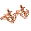 Vintage Boat Anchor Sailors Ocean Silver Cufflinks For Men Shirt Nautical Wedding Business Gift