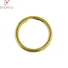 wholesale 30mm brass gold round key ring