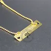 Gold plated laser engraved custom metal jewelry tags with your logo on them