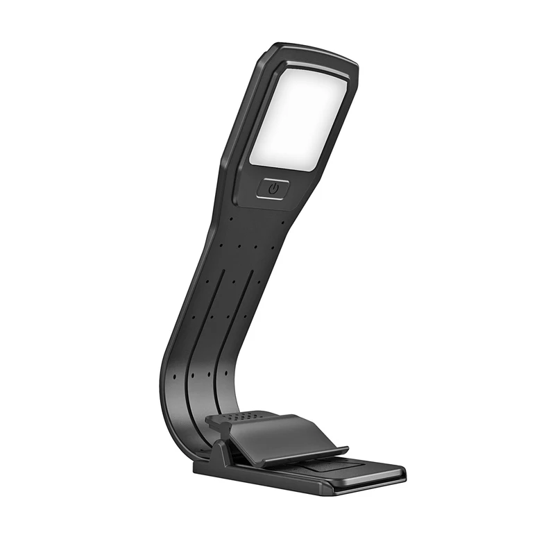 
LEDs Rechargeable Mini Black Clip-on Reading Book Light Brightness 