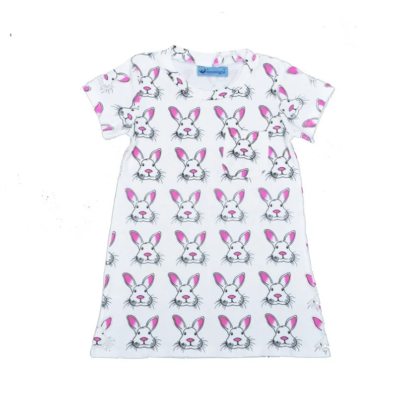 

Easter Day girl dress short sleeve easter bunny dress oschter haws printed pascha maxi dress, Pic