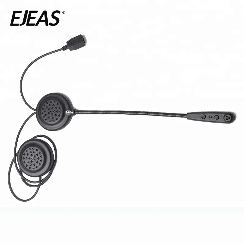 

Motorcycle helmet bluetooth headphones with noise cancelling microphone, Black
