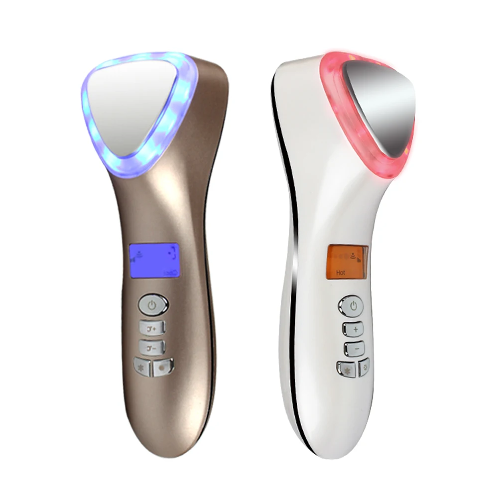 

Best selling Hot & Cool Face Lifting Facial Massager Ultrasonic Anti-aging Photon Face Massager