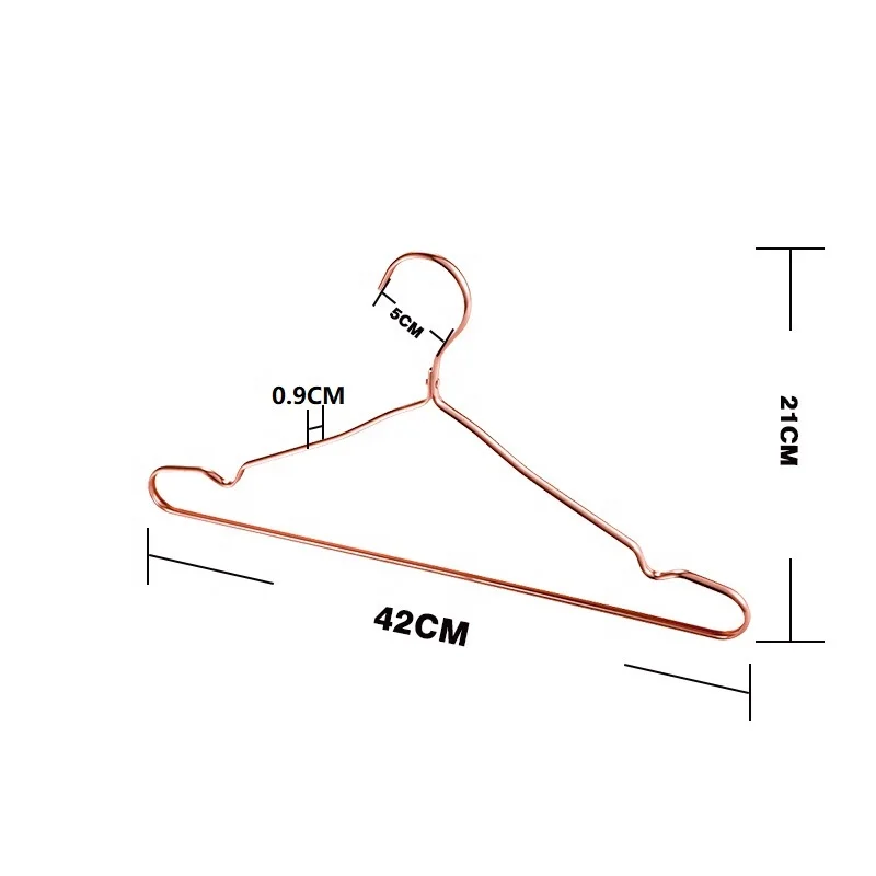 
Luxury Rose Gold Metal Coat Hanger for Velvet Skirt 